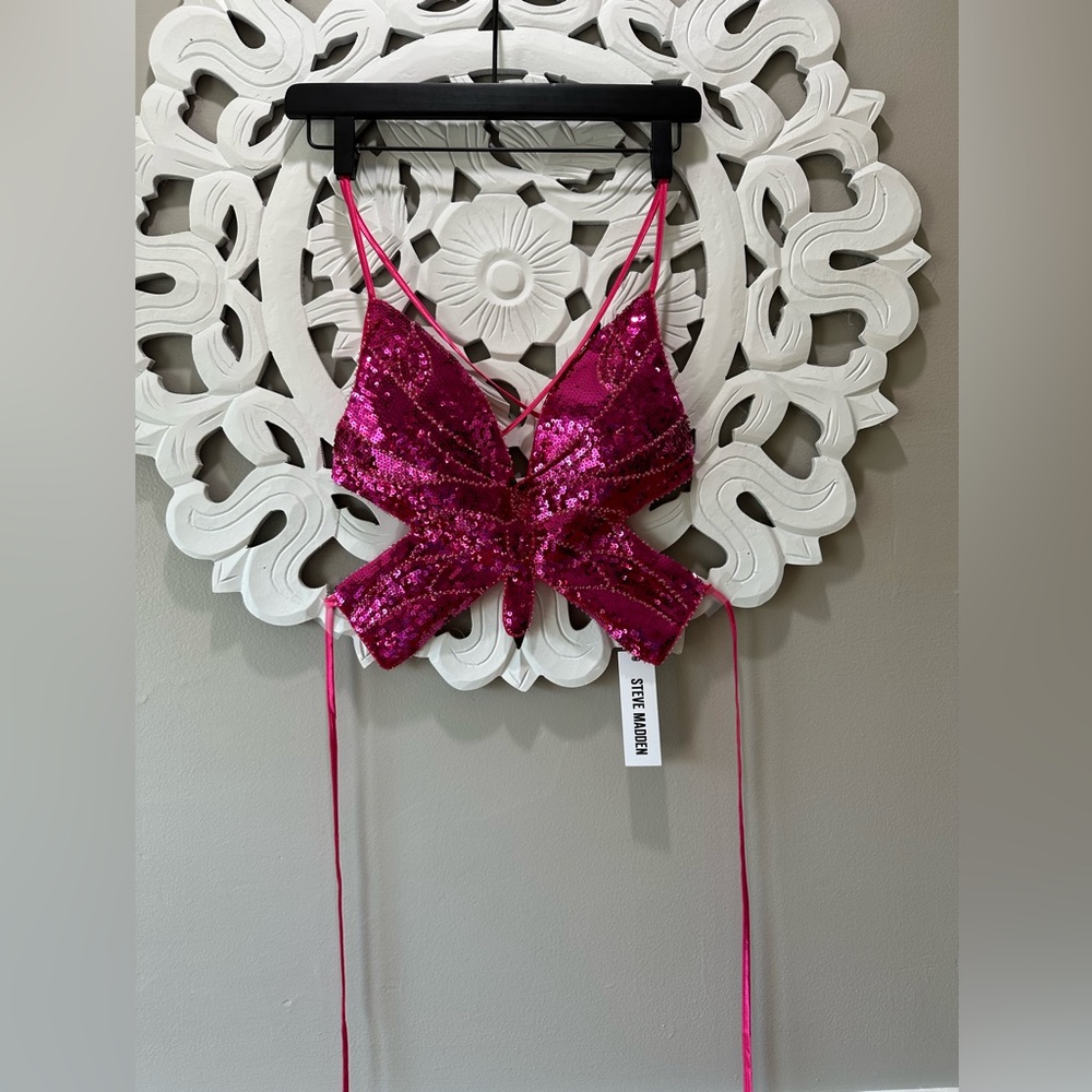 Steve Madden butterfly crop top, one size fits all (most), NWT, crop top